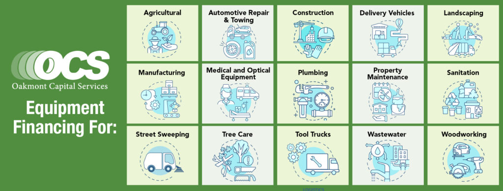 Agricultural, Automotive Repair & Towing, Construction, Delivery Vehicles, Landscaping, Manufacturing, Medical and Optical Equipment, Plumbing, Property Maintenance, Sanitation, Street Sweeping, Tree Care, Tool Trucks, Wastewater, Woodworking