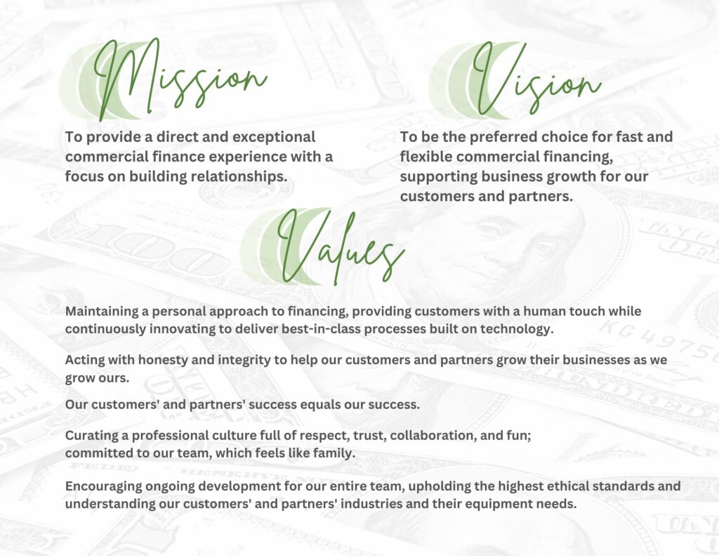Oakmont Capital Services Mission, Vision, and Values which reflect our company culture.